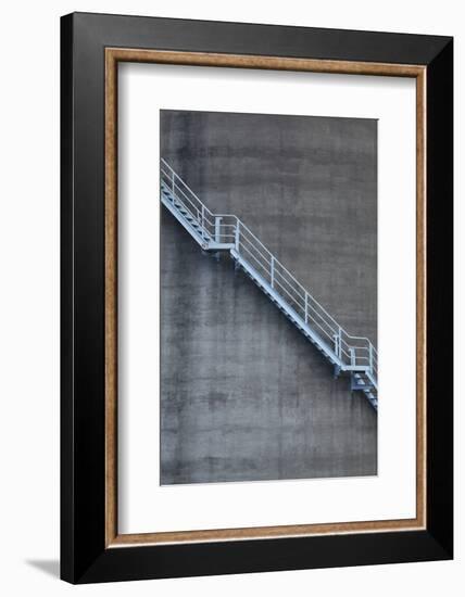 Stairs on Old Silo at Silo Park, Wynyard Quarter, Auckland, North Island, New Zealand-David Wall-Framed Photographic Print