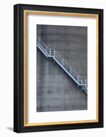 Stairs on Old Silo at Silo Park, Wynyard Quarter, Auckland, North Island, New Zealand-David Wall-Framed Photographic Print