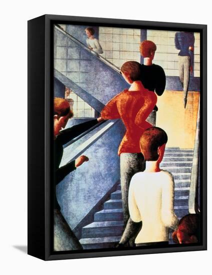 Stairs to the Bauhaus, 1932-Oskar Schlemmer-Framed Premier Image Canvas