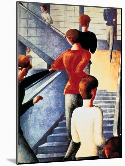 Stairs to the Bauhaus, 1932-Oskar Schlemmer-Mounted Giclee Print
