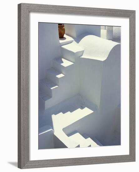 Stairway and Landing of a Whitewashed Church-Jonathan Hicks-Framed Photographic Print