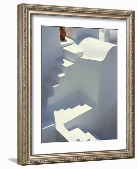 Stairway and Landing of a Whitewashed Church-Jonathan Hicks-Framed Photographic Print