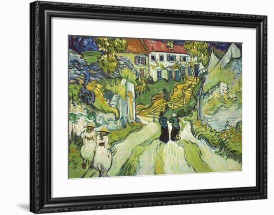 Stairway at Auvers, 1890-Vincent Van Gogh-Framed Premium Giclee Print