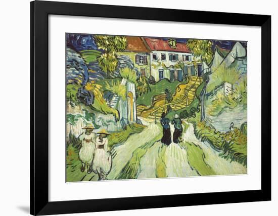 Stairway at Auvers, 1890-Vincent Van Gogh-Framed Premium Giclee Print