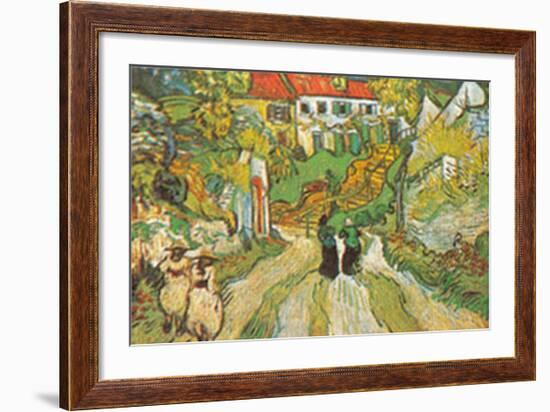 Stairway at Auvers-Vincent van Gogh-Framed Art Print