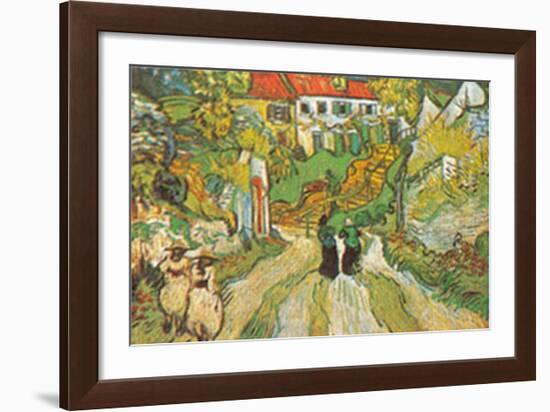 Stairway at Auvers-Vincent van Gogh-Framed Art Print