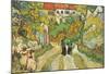 Stairway at Auvers-Vincent van Gogh-Mounted Art Print