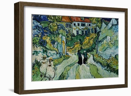 Stairway at Auvers-Vincent van Gogh-Framed Giclee Print