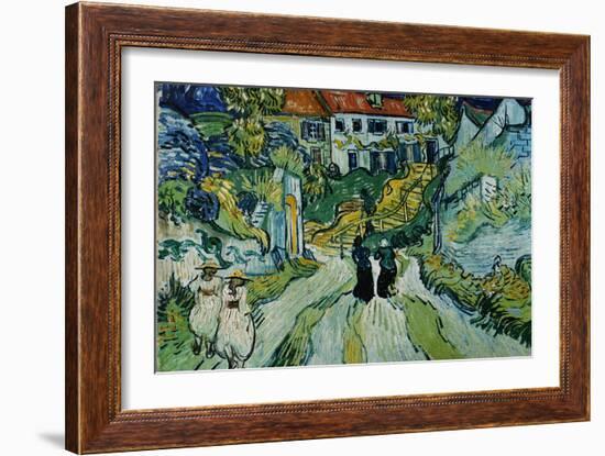 Stairway at Auvers-Vincent van Gogh-Framed Giclee Print