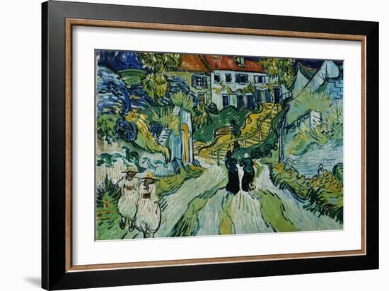 Stairway at Auvers-Vincent van Gogh-Framed Giclee Print