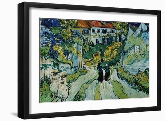 Stairway at Auvers-Vincent van Gogh-Framed Giclee Print