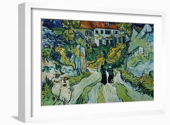 Stairway at Auvers-Vincent van Gogh-Framed Giclee Print