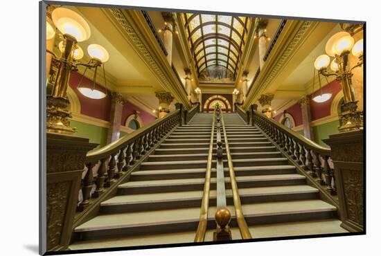 Stairway in the rotunda of the State Capitol Building in Helena, Montana, USA-Chuck Haney-Mounted Photographic Print