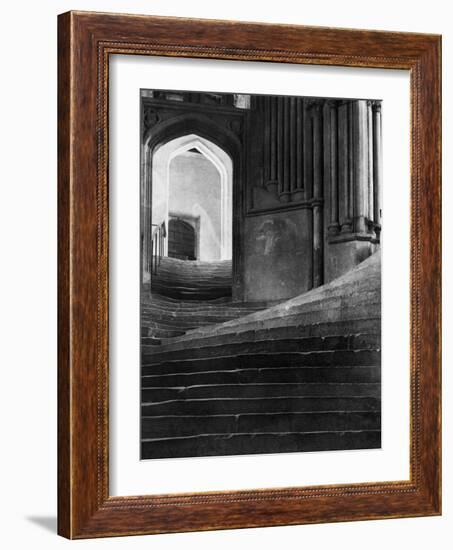 Stairway in Wells Cathedral, England-null-Framed Photographic Print