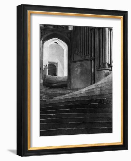 Stairway in Wells Cathedral, England-null-Framed Photographic Print