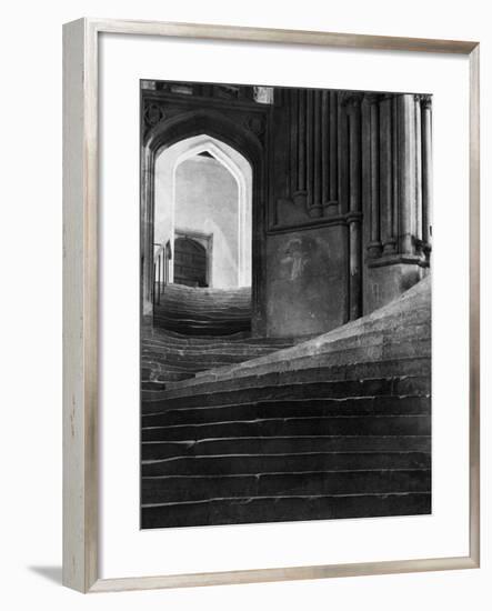 Stairway in Wells Cathedral, England-null-Framed Photographic Print