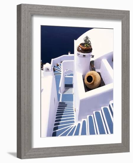 Stairway of a Whitewashed Church-Jonathan Hicks-Framed Photographic Print