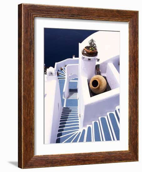 Stairway of a Whitewashed Church-Jonathan Hicks-Framed Photographic Print