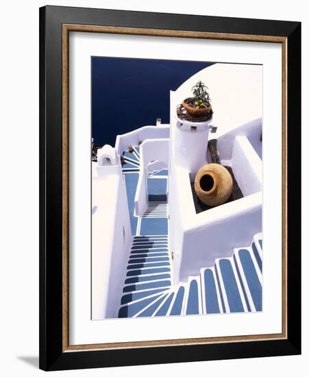 Stairway of a Whitewashed Church-Jonathan Hicks-Framed Photographic Print