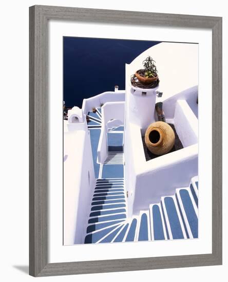 Stairway of a Whitewashed Church-Jonathan Hicks-Framed Photographic Print