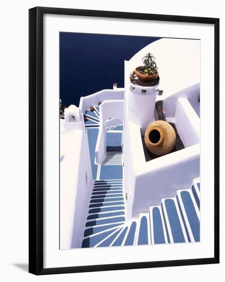 Stairway of a Whitewashed Church-Jonathan Hicks-Framed Photographic Print