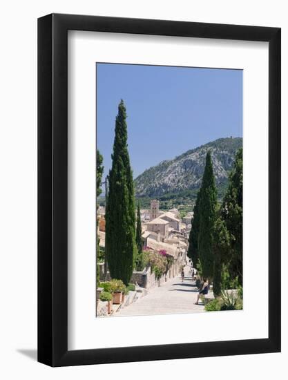 Stairway to Calvary, Behind Monastery on Puig De Maria Mountain, Pollenca-Markus Lange-Framed Photographic Print