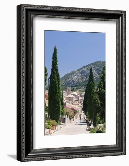 Stairway to Calvary, Behind Monastery on Puig De Maria Mountain, Pollenca-Markus Lange-Framed Photographic Print