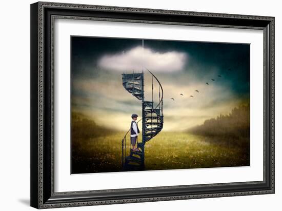 Stairway to Heaven-Ben Goossens-Framed Art Print