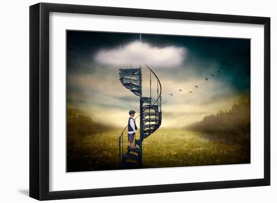 Stairway to Heaven-Ben Goossens-Framed Art Print