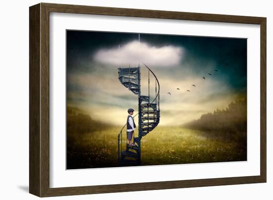 Stairway to Heaven-Ben Goossens-Framed Art Print