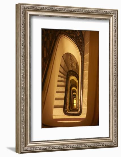 Stairwell, Palacio Barolo, Buenos Aires, Argentina-David Wall-Framed Photographic Print