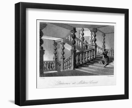 Staitcase at Milton Court, Near Dorking, Surrey, 19th Century-Thomas Allom-Framed Giclee Print