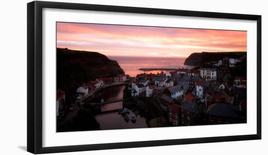 Staithes sunrise, Yorkshire, England, United Kingdom, Europe-Karen Deakin-Framed Photographic Print