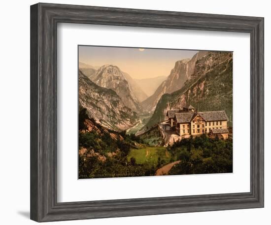 Stalheim Hotel and Naerodalen, Norway, C.1890-C.1900-null-Framed Giclee Print