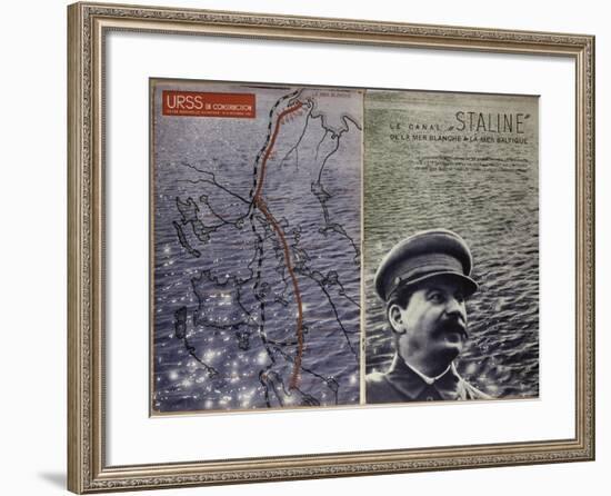 Stalin and the Construction of the Canal from the White Sea to the Baltic Sea-null-Framed Giclee Print