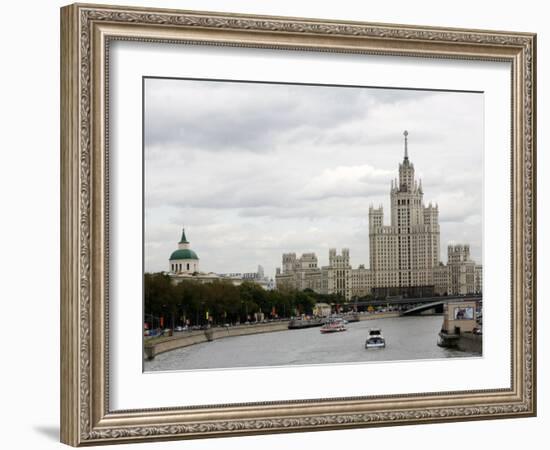 Stalin Era Building at Kotelnicheskaya Embankment, Moscow, Russia-Yadid Levy-Framed Photographic Print