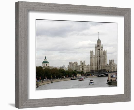 Stalin Era Building at Kotelnicheskaya Embankment, Moscow, Russia-Yadid Levy-Framed Photographic Print