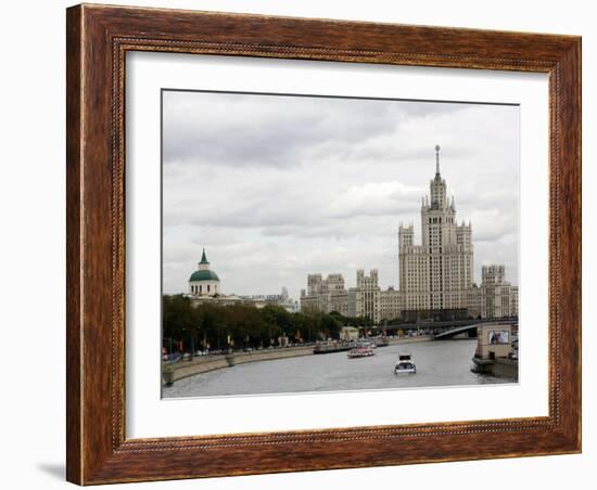 Stalin Era Building at Kotelnicheskaya Embankment, Moscow, Russia-Yadid Levy-Framed Photographic Print