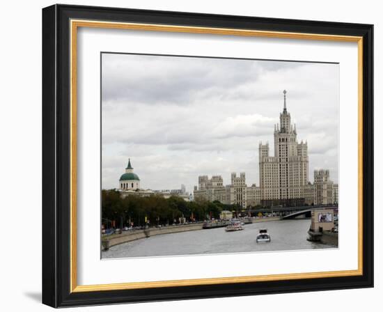 Stalin Era Building at Kotelnicheskaya Embankment, Moscow, Russia-Yadid Levy-Framed Photographic Print