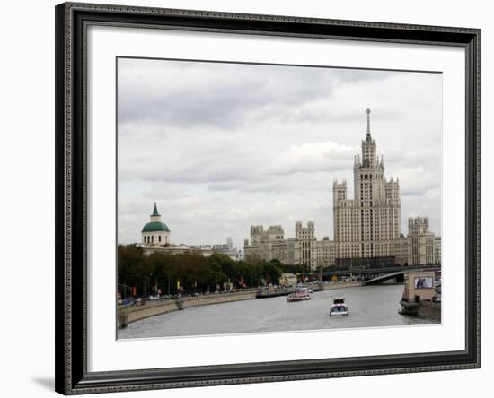 Stalin Era Building at Kotelnicheskaya Embankment, Moscow, Russia-Yadid Levy-Framed Photographic Print