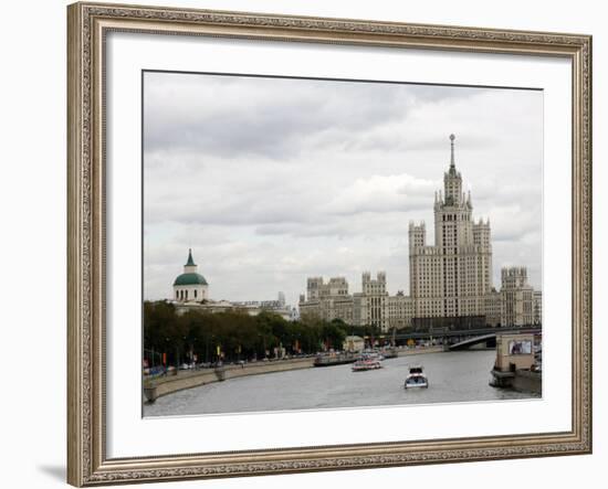 Stalin Era Building at Kotelnicheskaya Embankment, Moscow, Russia-Yadid Levy-Framed Photographic Print