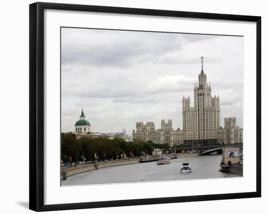 Stalin Era Building at Kotelnicheskaya Embankment, Moscow, Russia-Yadid Levy-Framed Photographic Print