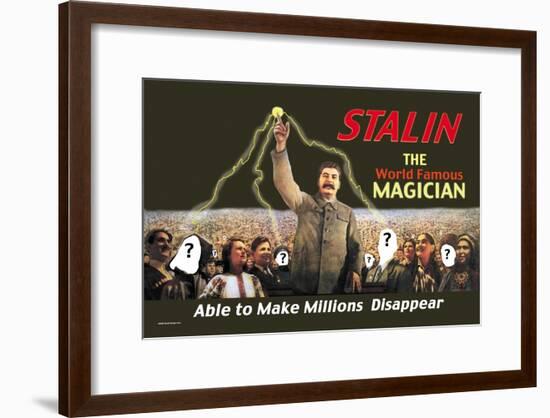 Stalin: The World Famous Magician-null-Framed Art Print