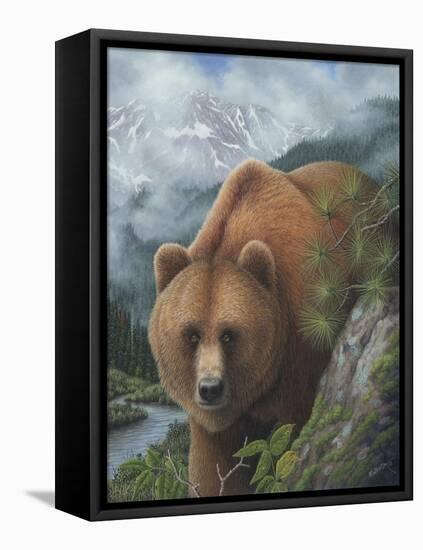 Stalking His Prey-Robert Wavra-Framed Premier Image Canvas