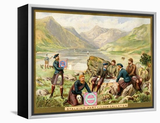 Stalking Party, Loch Callater', a Promotional Card for Huntley and Palmers Biscuits, C.1890…-null-Framed Premier Image Canvas