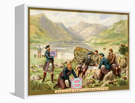Stalking Party, Loch Callater', a Promotional Card for Huntley and Palmers Biscuits, C.1890…-null-Framed Premier Image Canvas