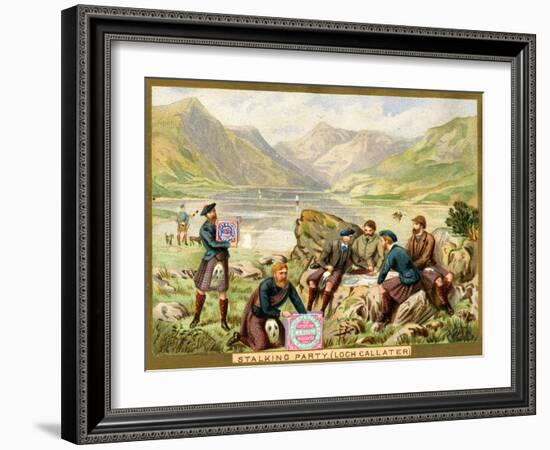 Stalking Party, Loch Callater', a Promotional Card for Huntley and Palmers Biscuits, C.1890…-null-Framed Giclee Print