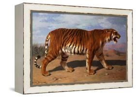 Stalking Tiger-Rosa Bonheur-Framed Premier Image Canvas
