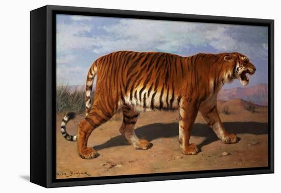 Stalking Tiger-Rosa Bonheur-Framed Premier Image Canvas