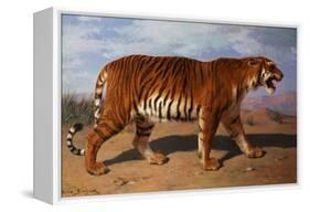 Stalking Tiger-Rosa Bonheur-Framed Premier Image Canvas